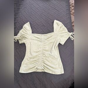 Kingston Light Green Ruched Blouse